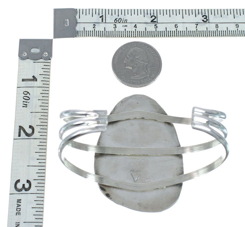 Sterling Silver Turquoise Navajo Cuff Bracelet JX130326